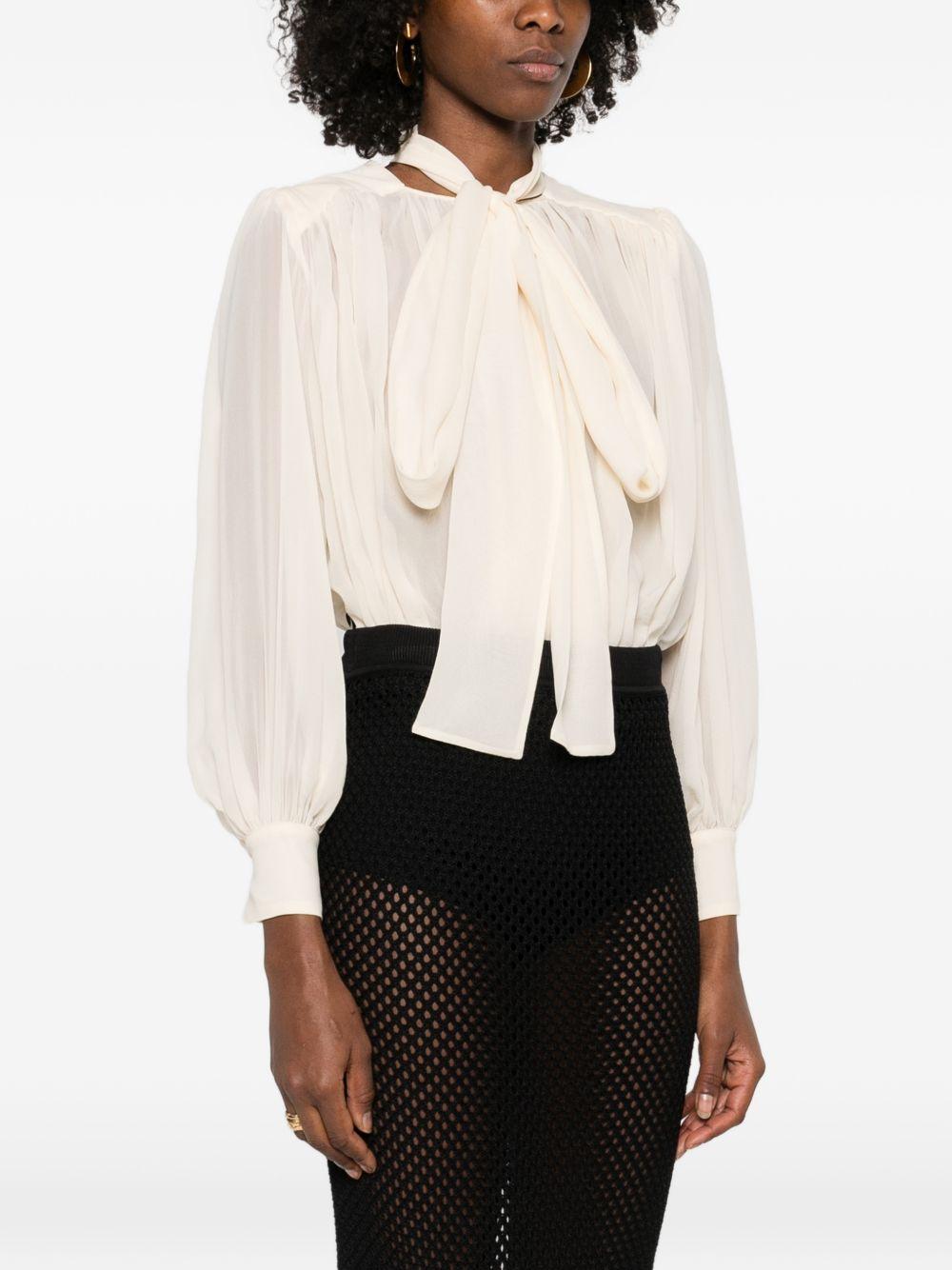 Camicia con fiocco al collo CB00661E2 193 ELISABETTA FRANCHI 