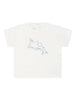 T-shirt bianca stampa delfini neonata
