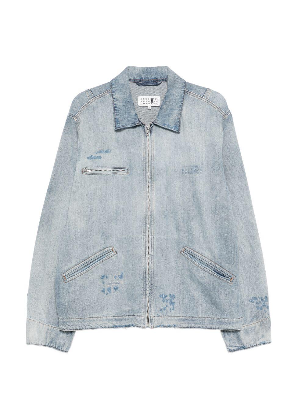 Giacca in cotone con zip SH0AM0082M30055 962 MM6 MAISON MARGIELA 