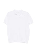 T-shirt polo in cotone scollo a V