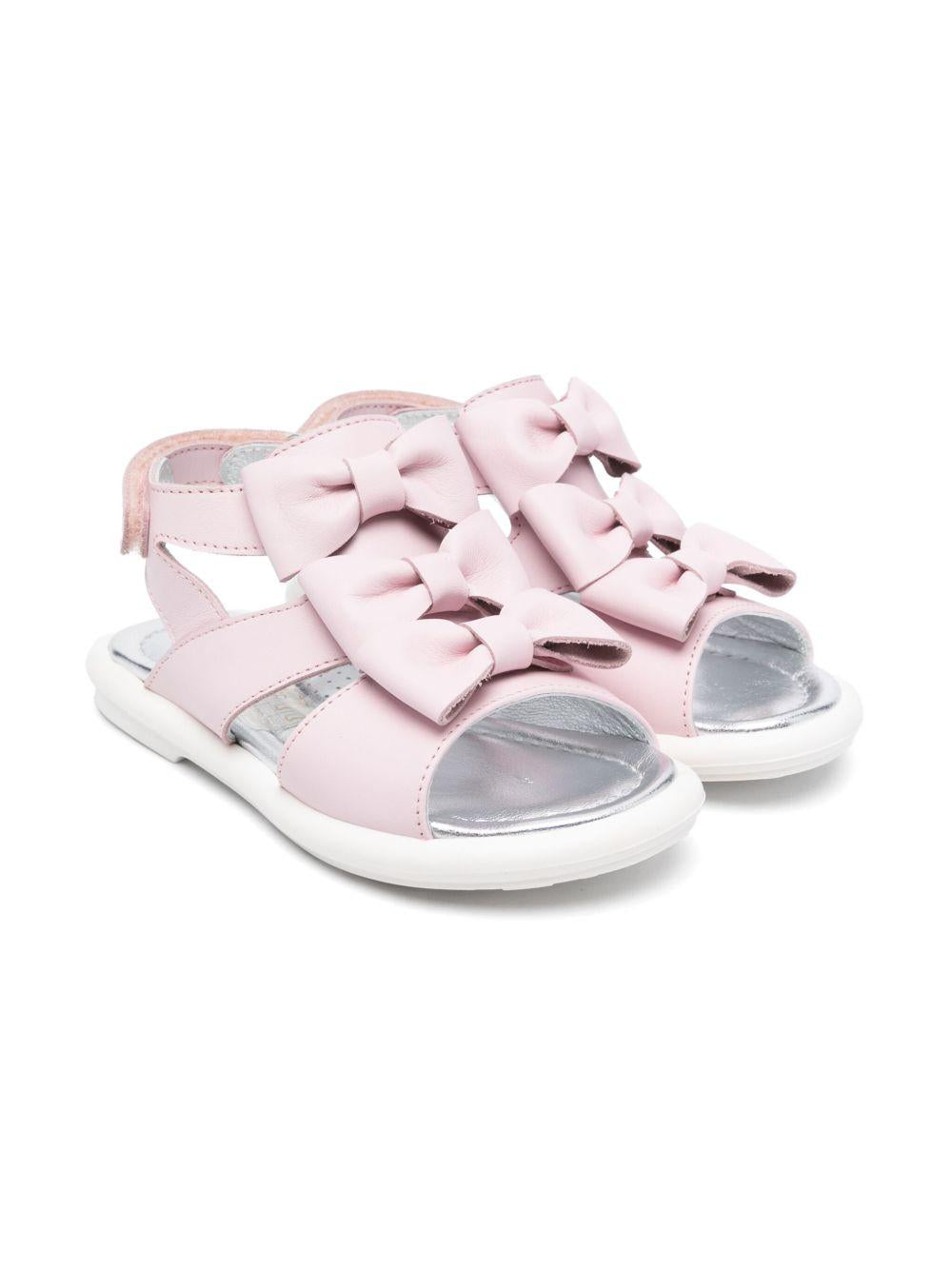 Sandalo rosa triplo fiocchetto 83E0155743 0090 MONNALISA KIDS 