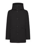 Black floating egg parka