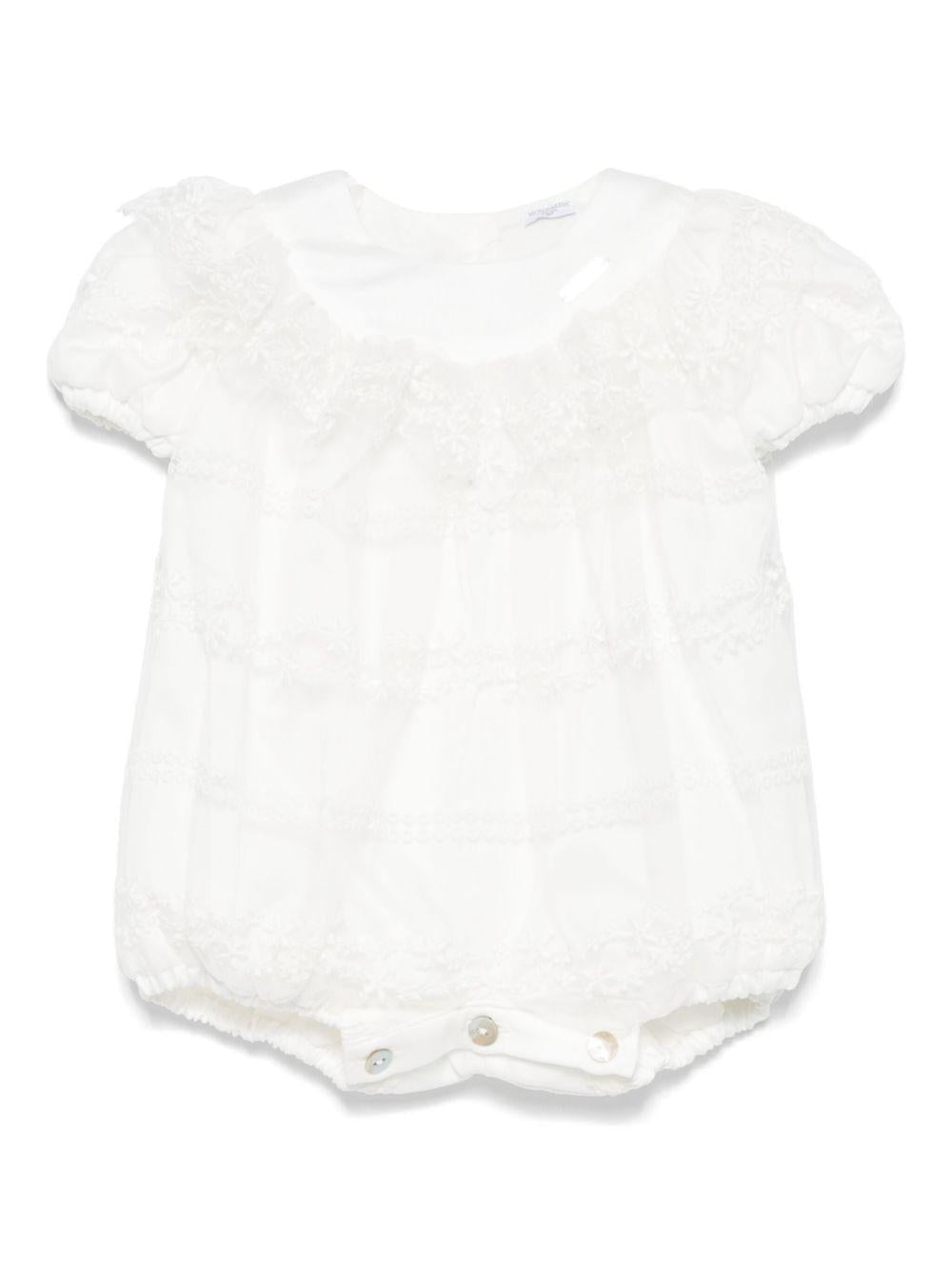 Tutina bianca con ricami all-over