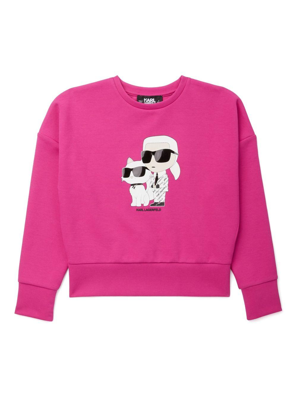 Felpa fucsia Karl cat