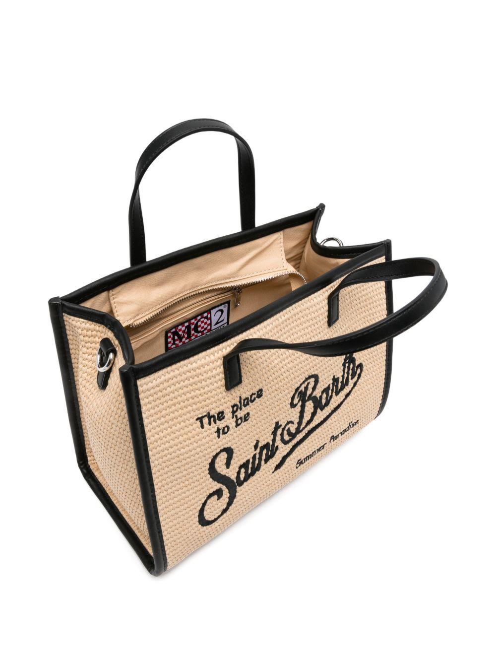 Borsa tote mini in paglia con tracolla VIVM001 00421L MC2 SAINT BARTH 