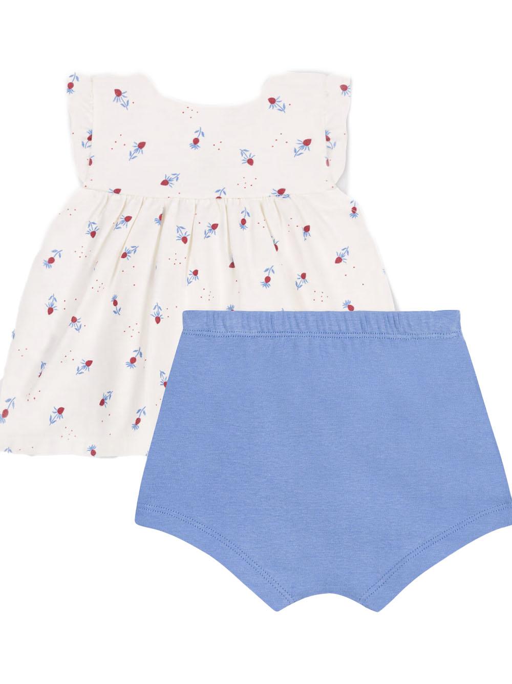 Completo floreale neonata con coulotte