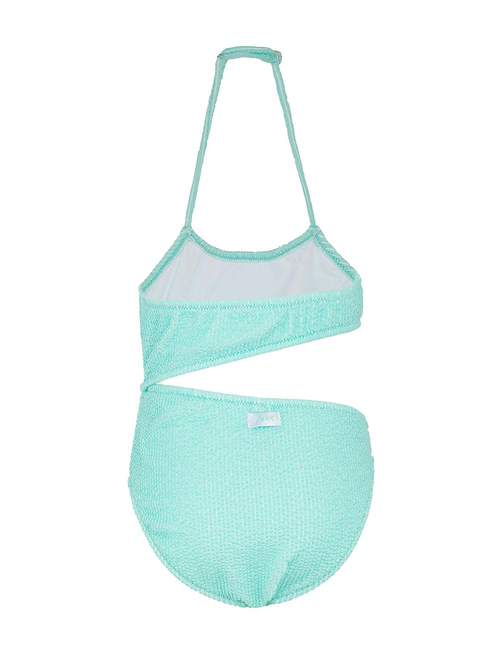 Costume intero verde acqua cut-out laterale