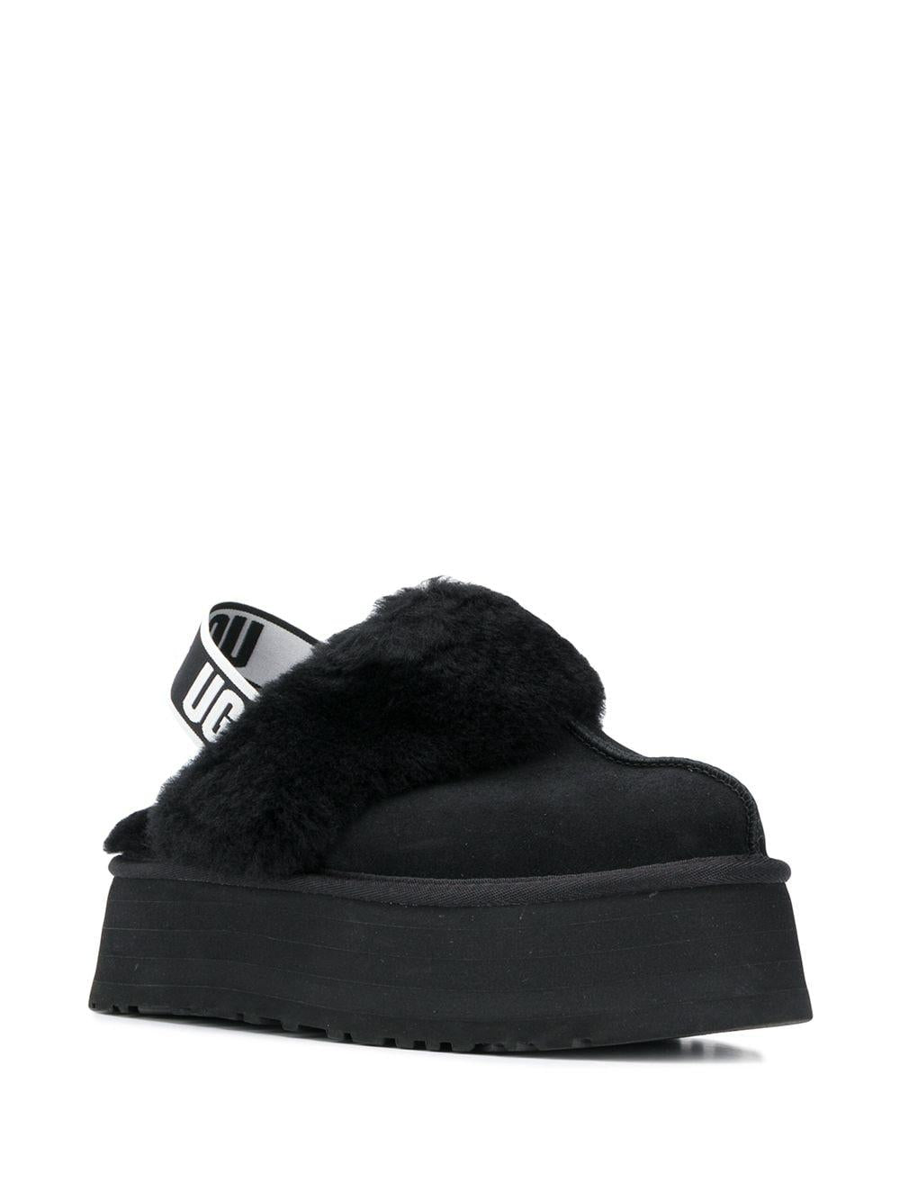 Mules Nere con Zeppa e Pelliccia 1113474 BLK UGG 