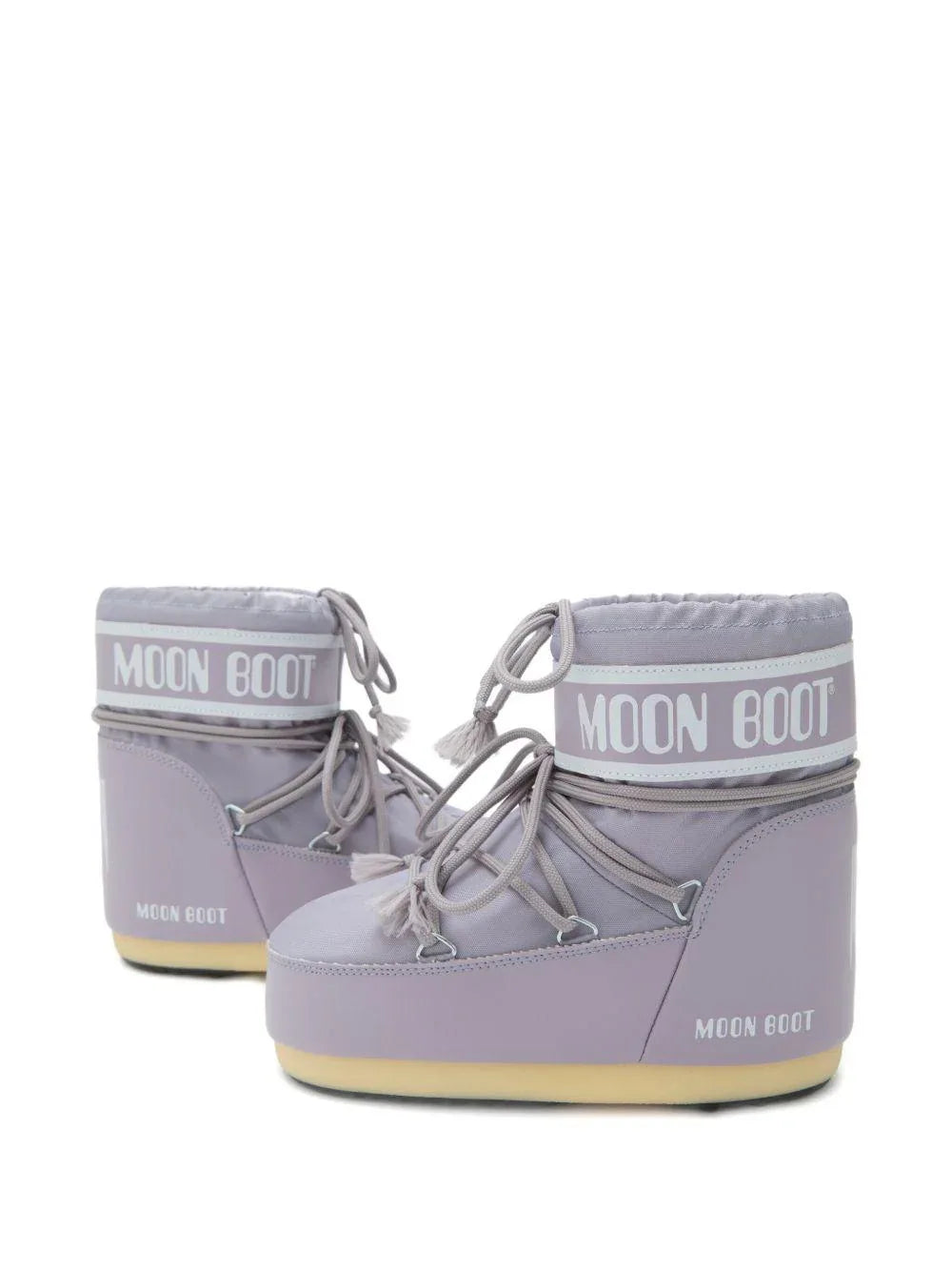 Moon Boot Kids Stivali con lacci con logo Icon Low Lilac - Preludio Moda