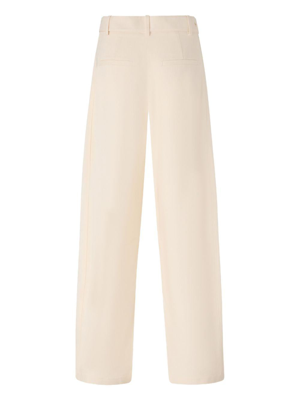 Pantaloni in viscosa a gamba dritta con cintura 106492A2W6 C00 PINKO 
