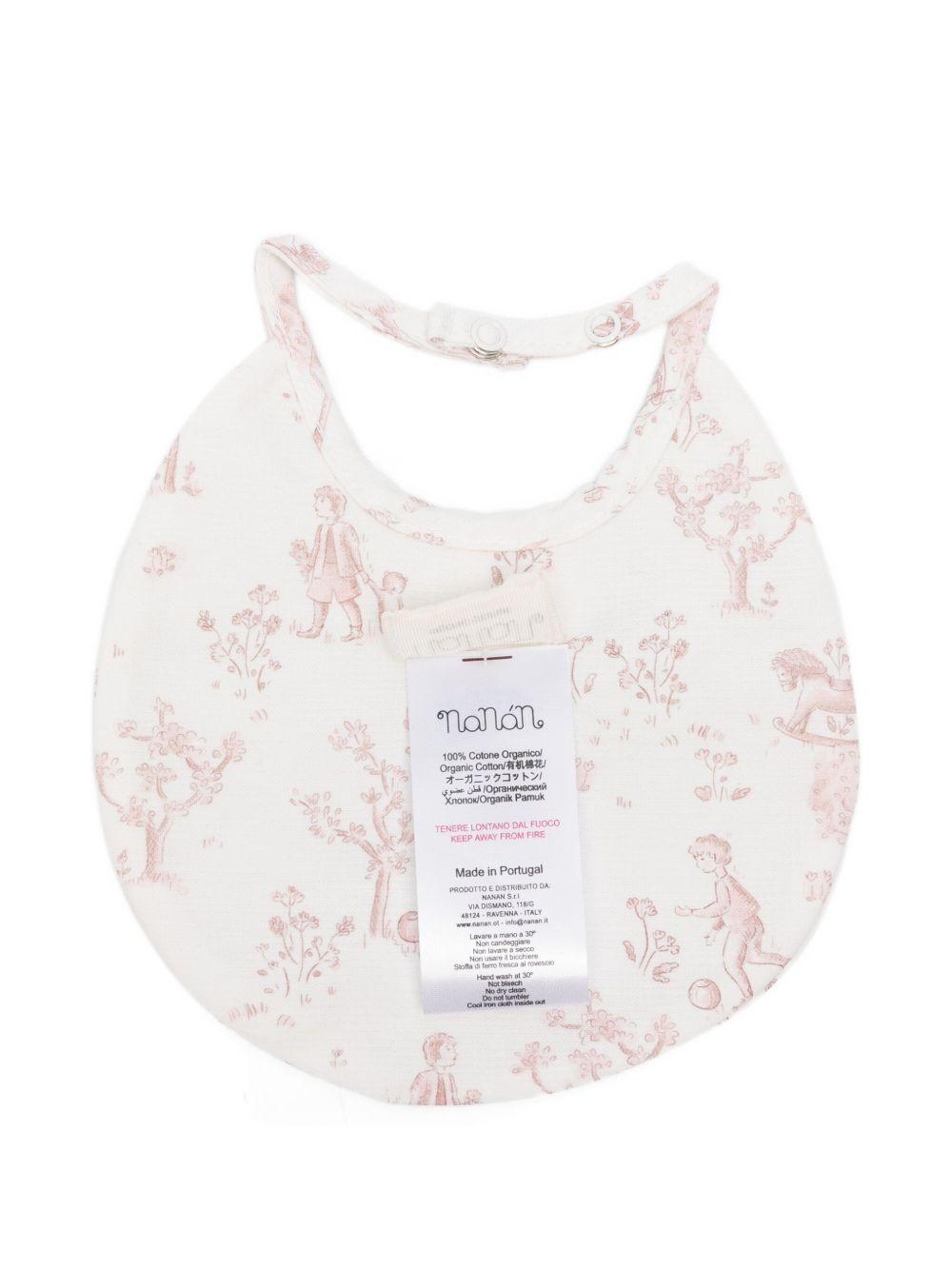 Bavaglino rosa con stampa I25419R ROSA NANAN KIDS 