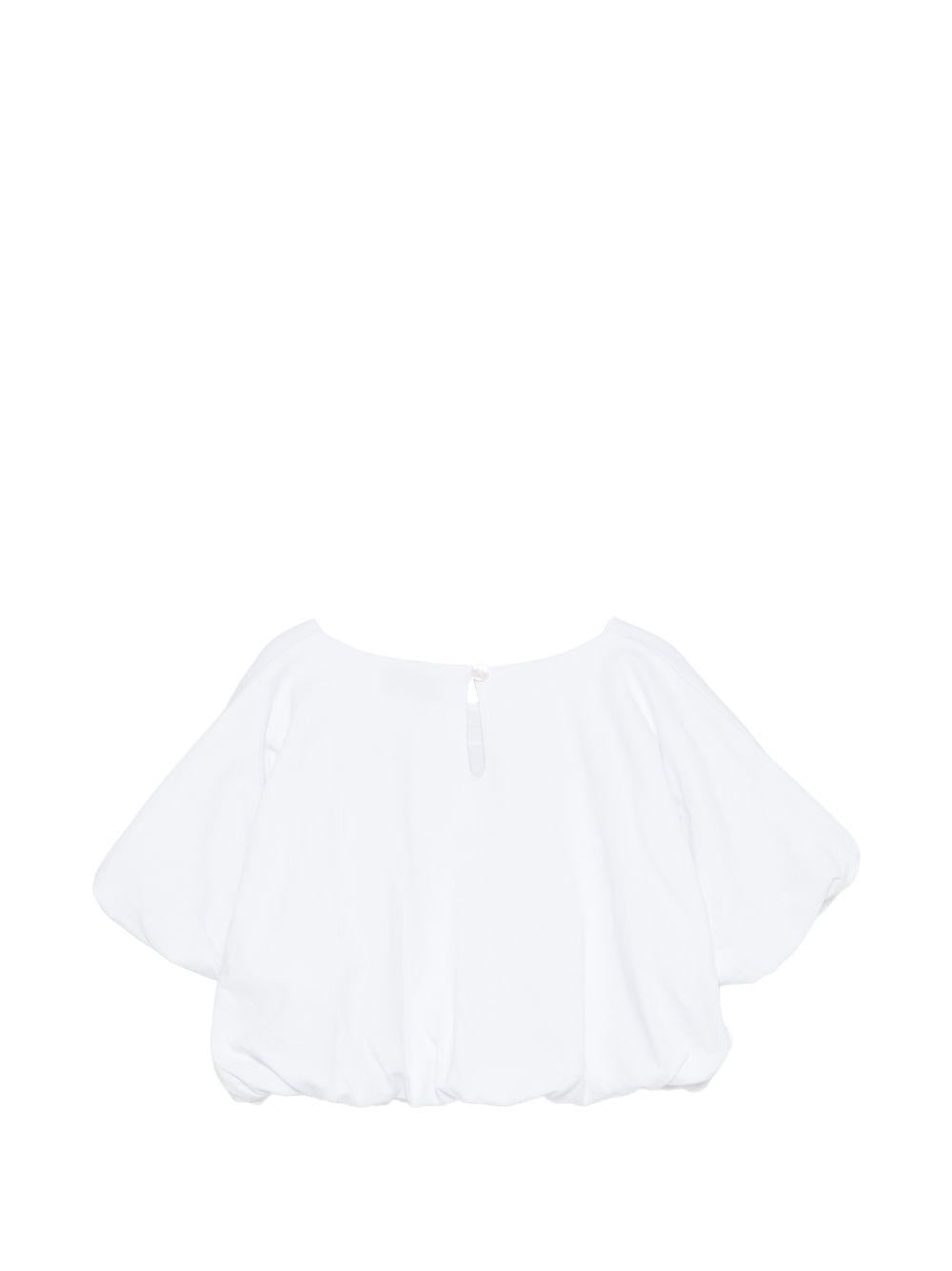 T-shirt con logo ricamato HAM04BLBA10 10101 MOSCHINO KIDS 