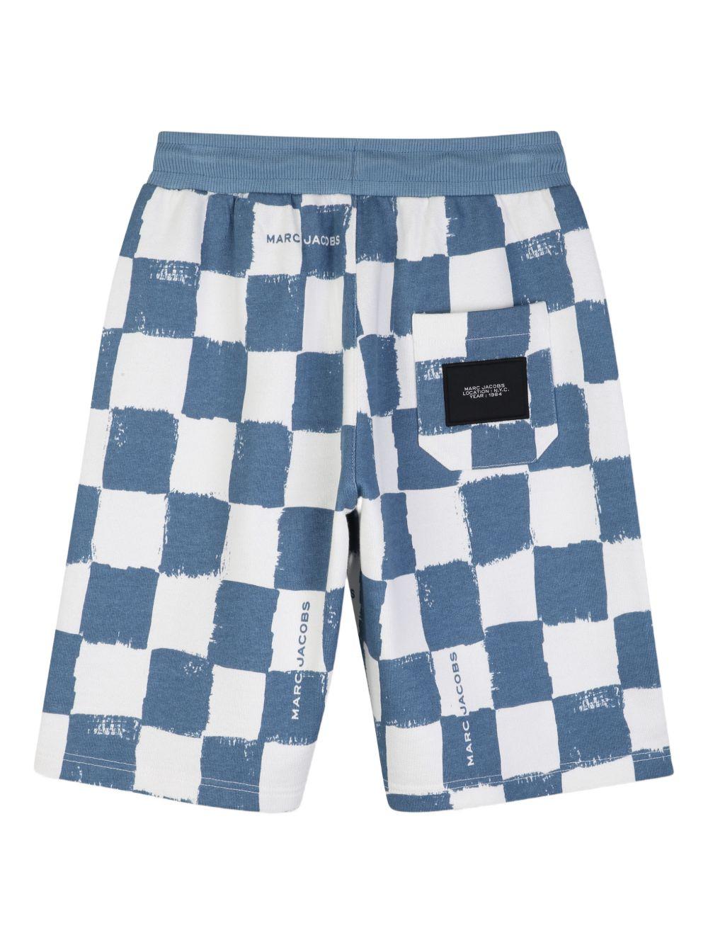 Bermuda a scacchi con logo W60790 80B MARC JACOBS KIDS 