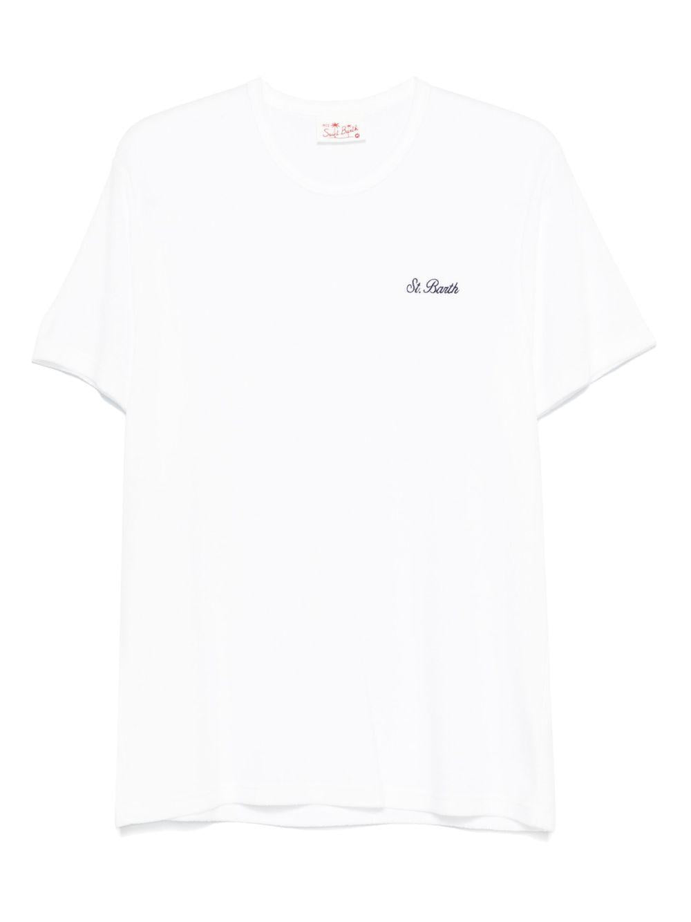 T-shirt gary bianca mini logo lettering