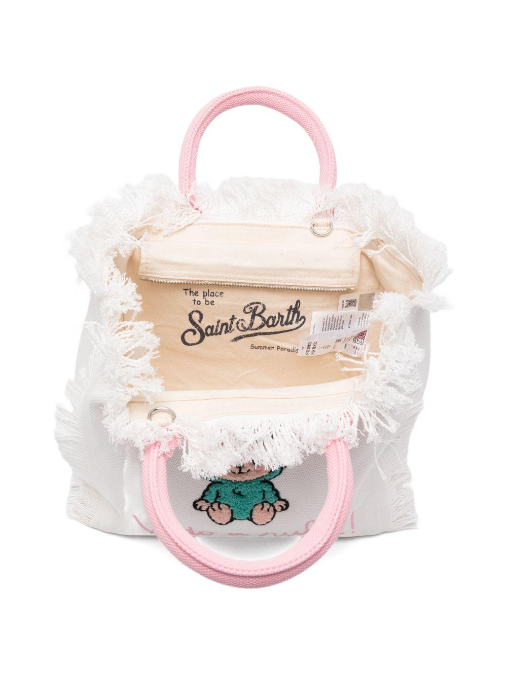 Borsa mare in cotone con frange COL0001 02634L MC2 SAINT BARTH 
