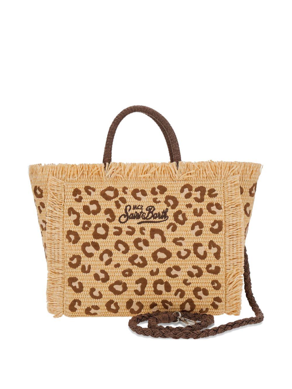 Borsa mare con frange e ricamo logo COL0017 00349L MC2 SAINT BARTH 