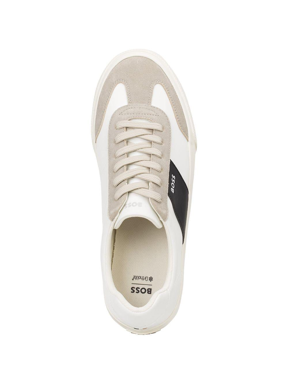 Sneakers in pelle con pannello a contrasto 50563847 271 BOSS 