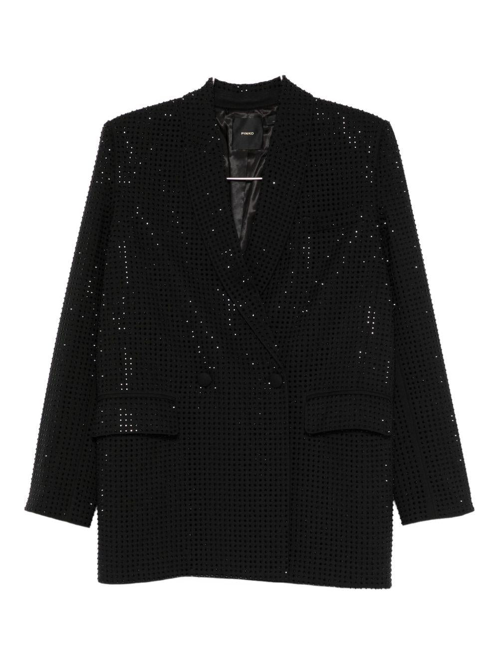 Blazer doppiopetto con bottoni decorativi 104456A287 Z99 PINKO 
