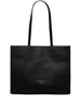 Borsa shopping in pelle martellata nera