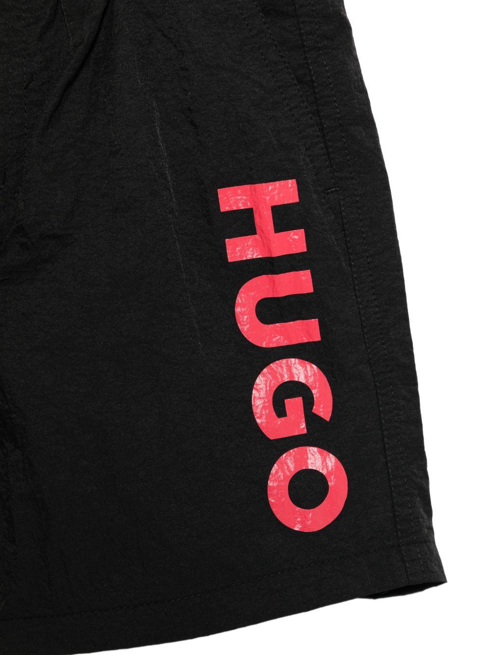 Bermuda da mare con logo laterale G01185 09B HUGO KIDS 