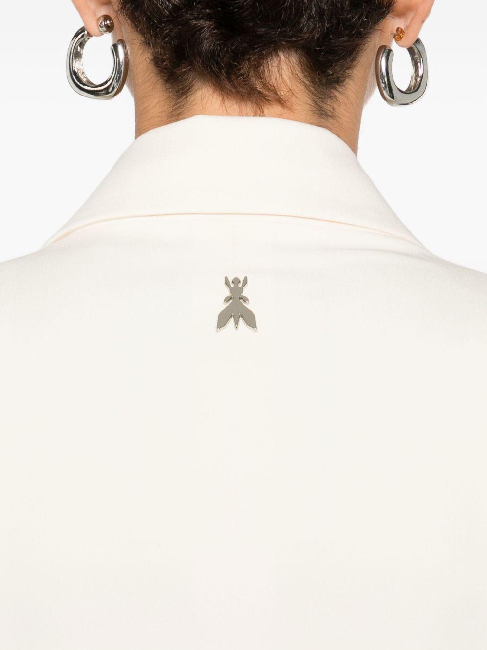 Giacca doppiopetto bianca con revers classici 2S1543A498 W405 PATRIZIA PEPE 