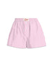 Short boxy con fantasia a righe rosa
