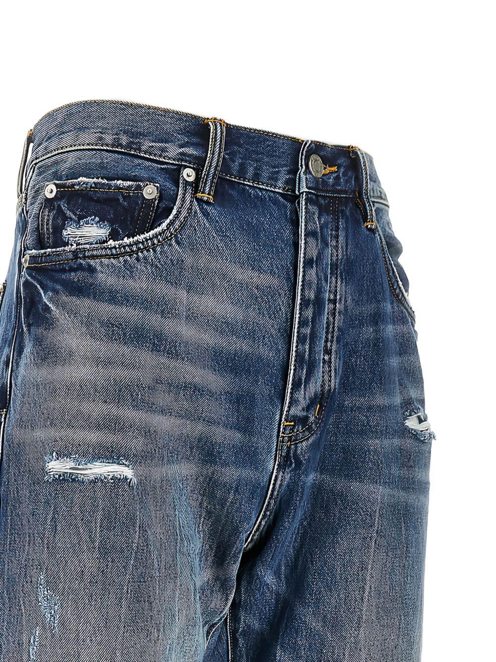 Jeans in cotone effetto consumato P011STKI526 DKINDIGO PURPLE BRAND 