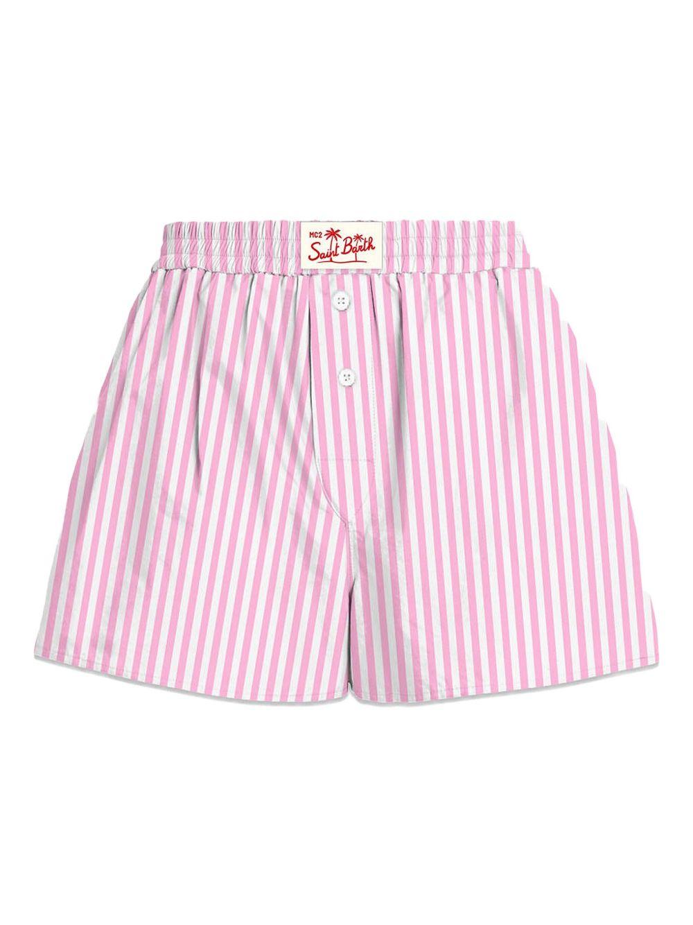 Short boxy con fantasia a righe rosa BXY001 01515H MC2 SAINT BARTH KIDS 