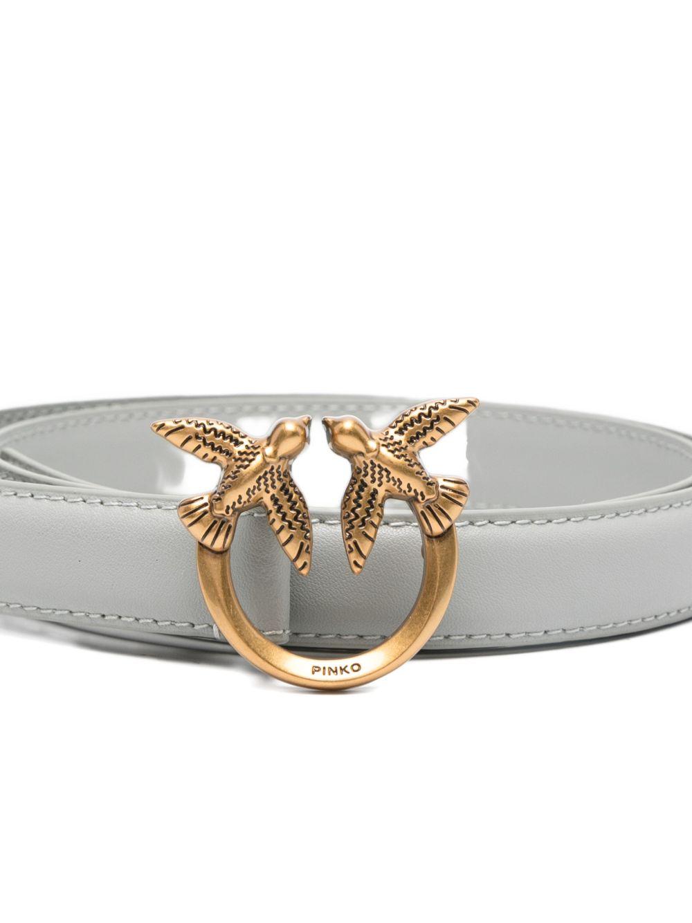 Cintura in pelle con fibbia logo 100143A0F1 K32Q PINKO 