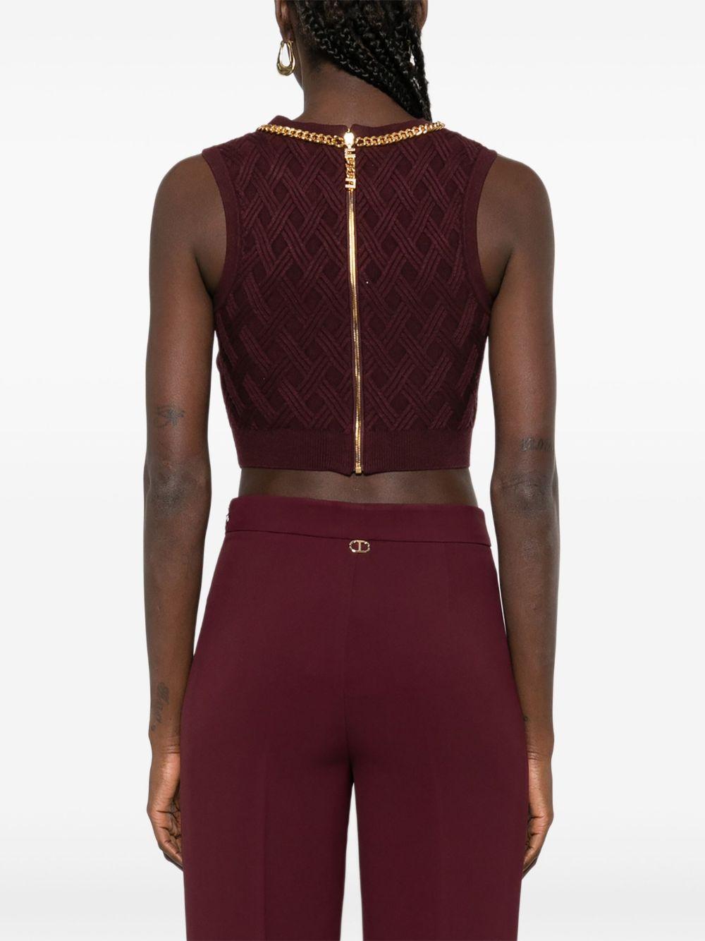 Top Corto con Motivo a Rombi TK60B56E2 EA4 ELISABETTA FRANCHI 