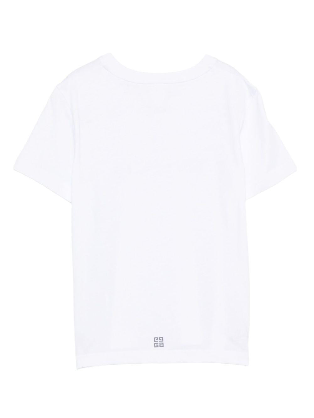T-shirt in Cotone con Stampa con Logo H30952 10P GIVENCHY KIDS 