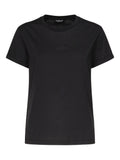 DONDUP T-shirt nera  con logo frontale Made in Italy