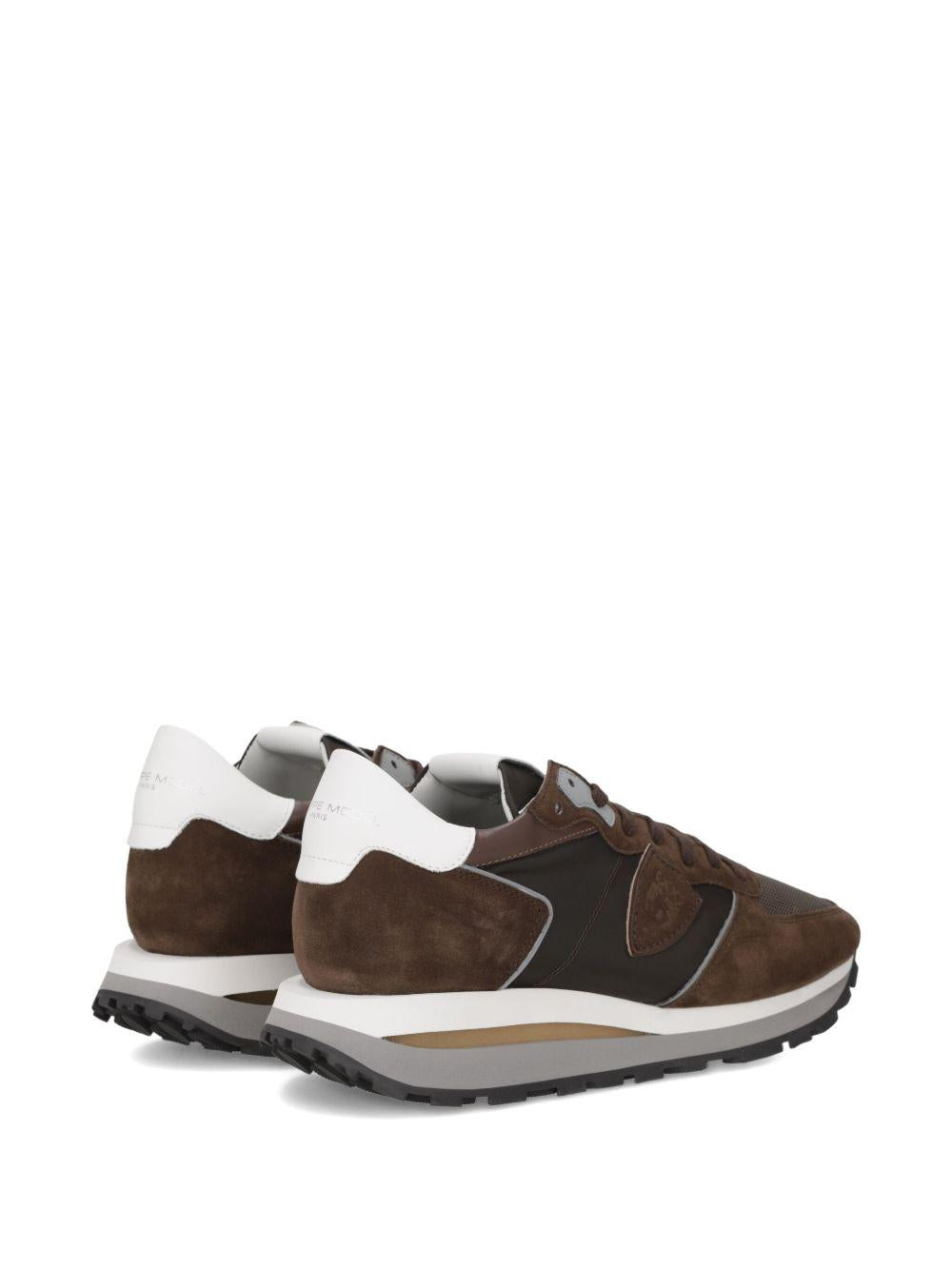 Sneakers Tropez Haute Marroni con Dettaglio in Rete TKLUW023 W023 PHILIPPE MODEL 