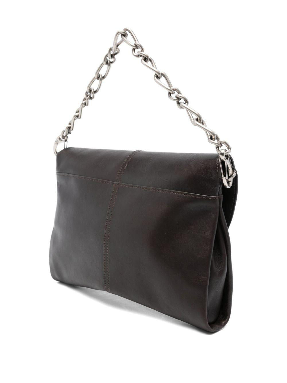 Borsa marrone con catena e zip superiore 2B0152L162 B856 PATRIZIA PEPE 