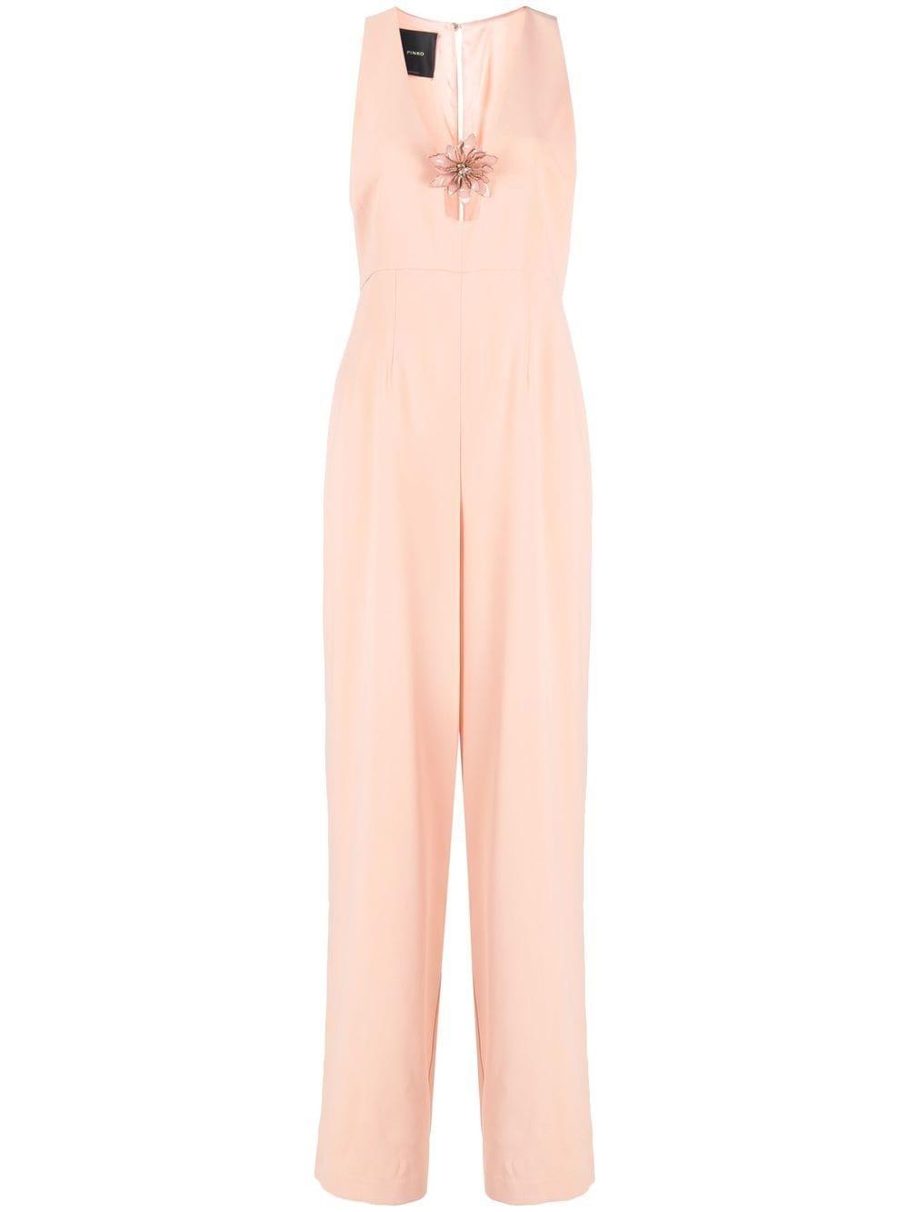 Tuta intera scollo fiore rosa 100060A0GN MANDARINO PINKO 