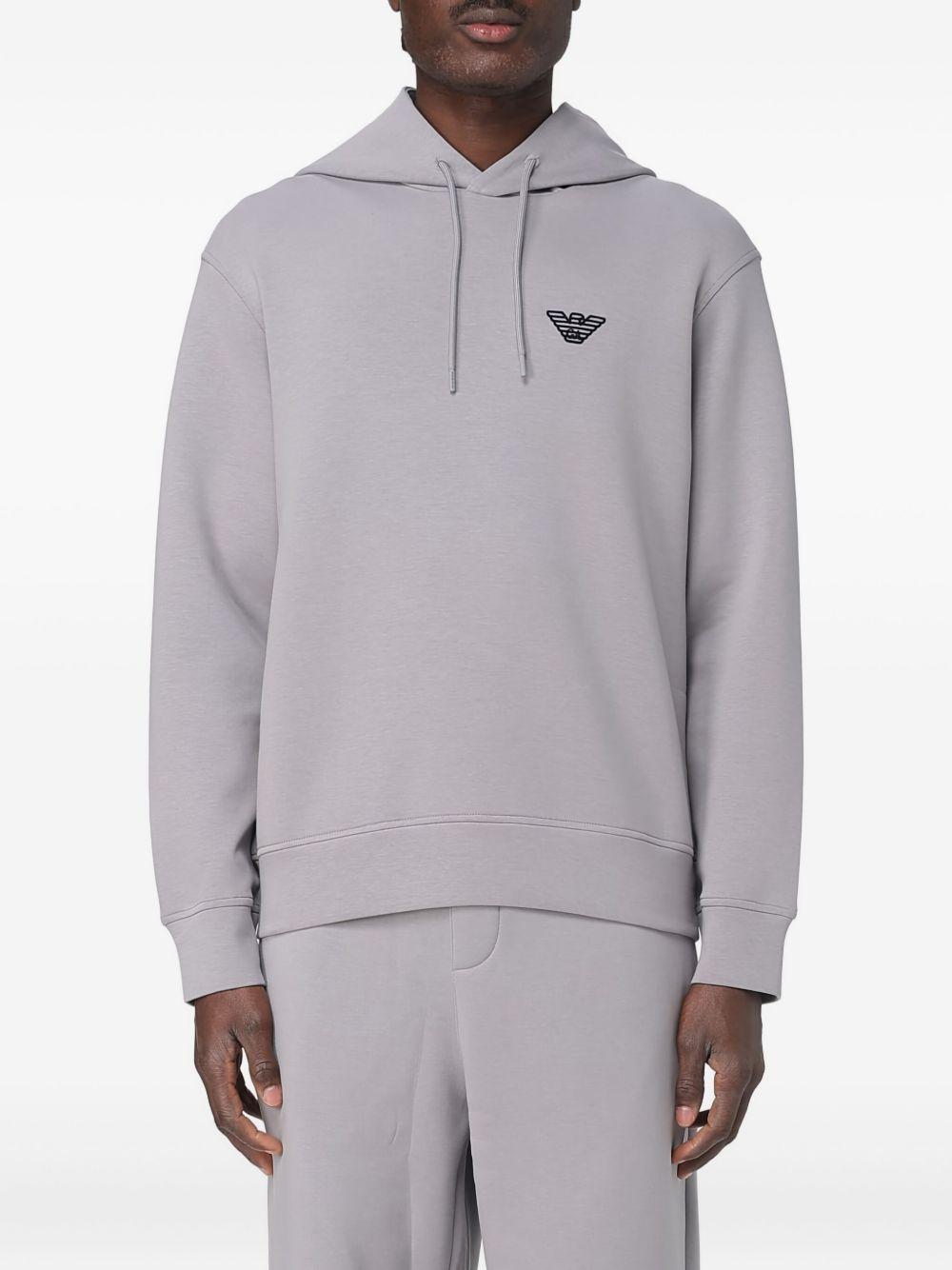 Felpa Grigia con Cappuccio e Logo 6D1M941JHSZ 0662 EMPORIO ARMANI 