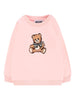Felpa rosa con fiocco Teddy Bear