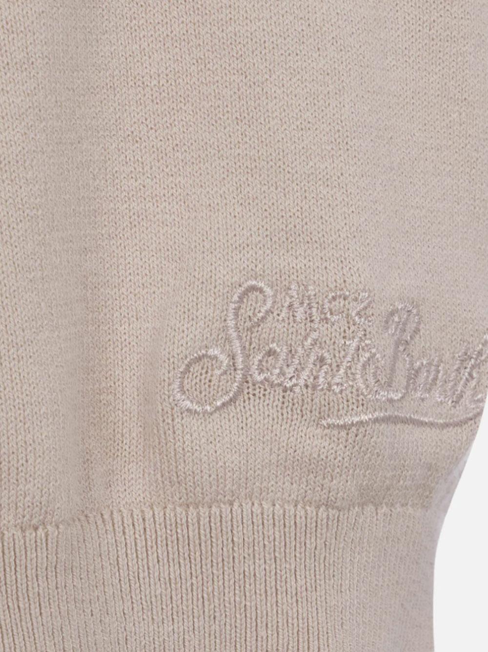 Polo Sloan in maglia grigio pietra SLO0001 00092H MC2 SAINT BARTH 