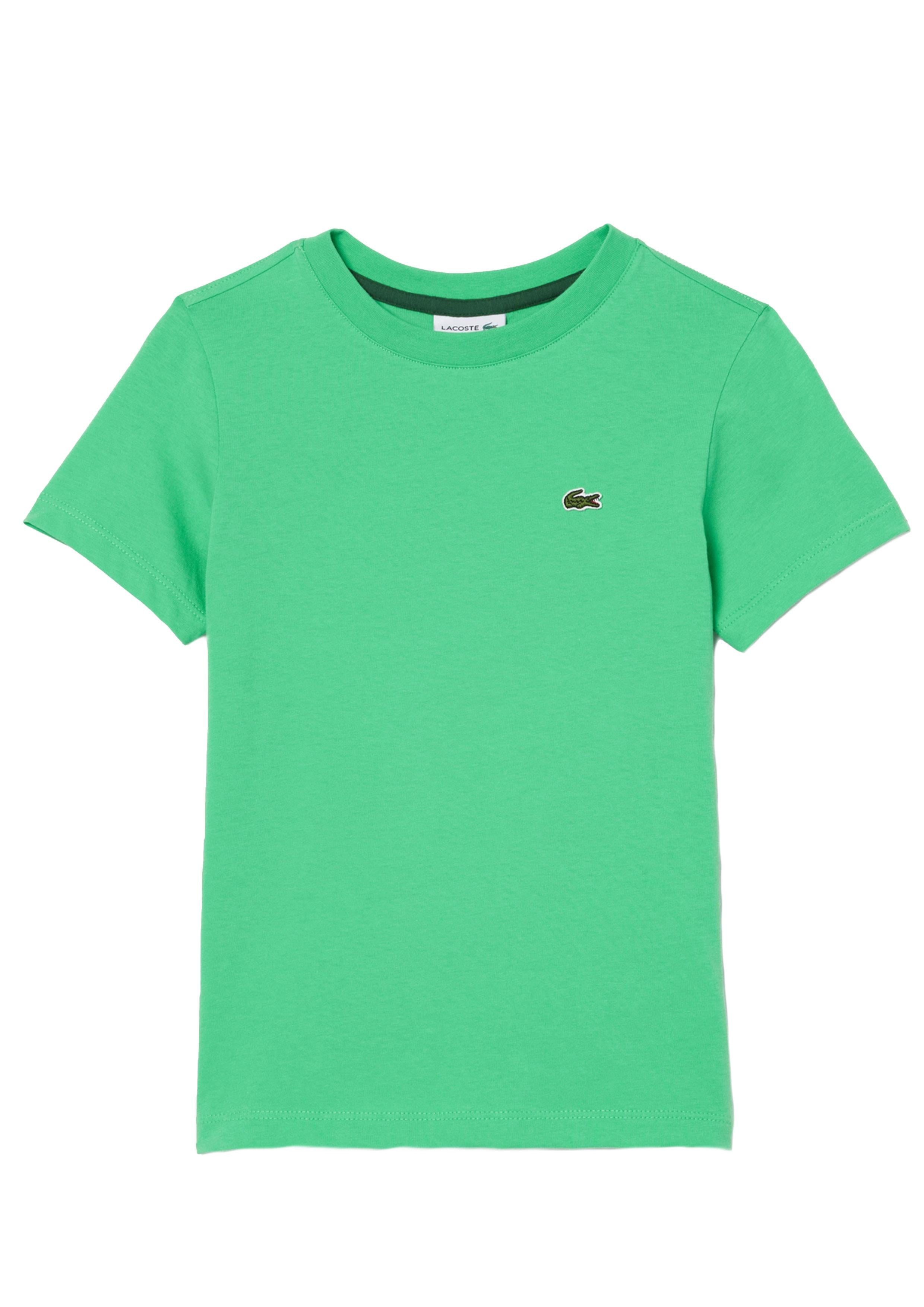 T-shirt verde fluo logo ricamo TJ1122 UYX LACOSTE KIDS 