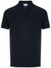 Polo blu notte logo ricamo tono su tono