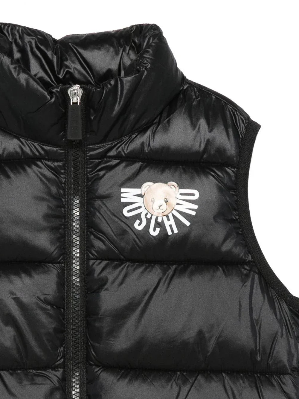 Gilet trapuntato nero con logo - Preludio Moda