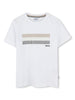 T-shirt bianca fantasia petto