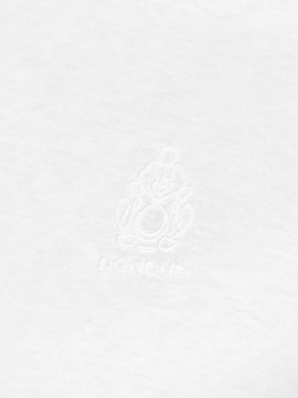 T-shirt bianca mini logo ricamo tono su tono US198JF0271UIT1 000 DONDUP 