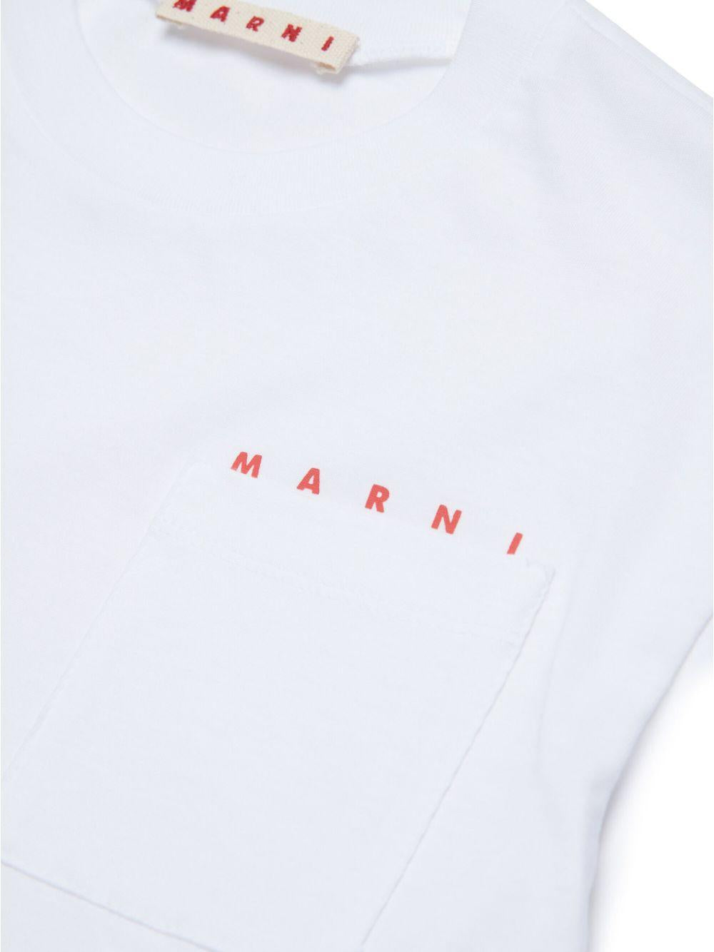 Maglione cropped con applicazioni gioiello M01415M00RF 0M100 MARNI KIDS 