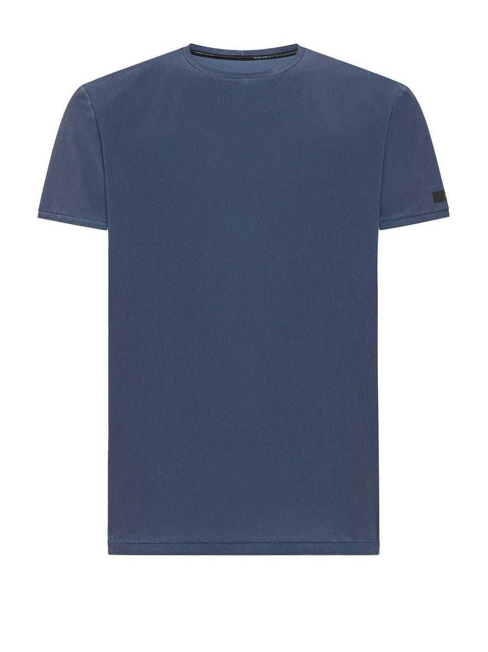 T-shir techno wash pique nero/blu 25218 60 RRD 