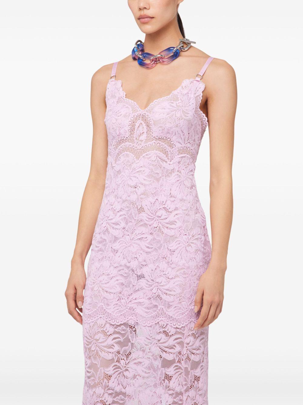 Abito rosa in pizzo ricamato 25EJRO027PA0170 P137 RABANNE 