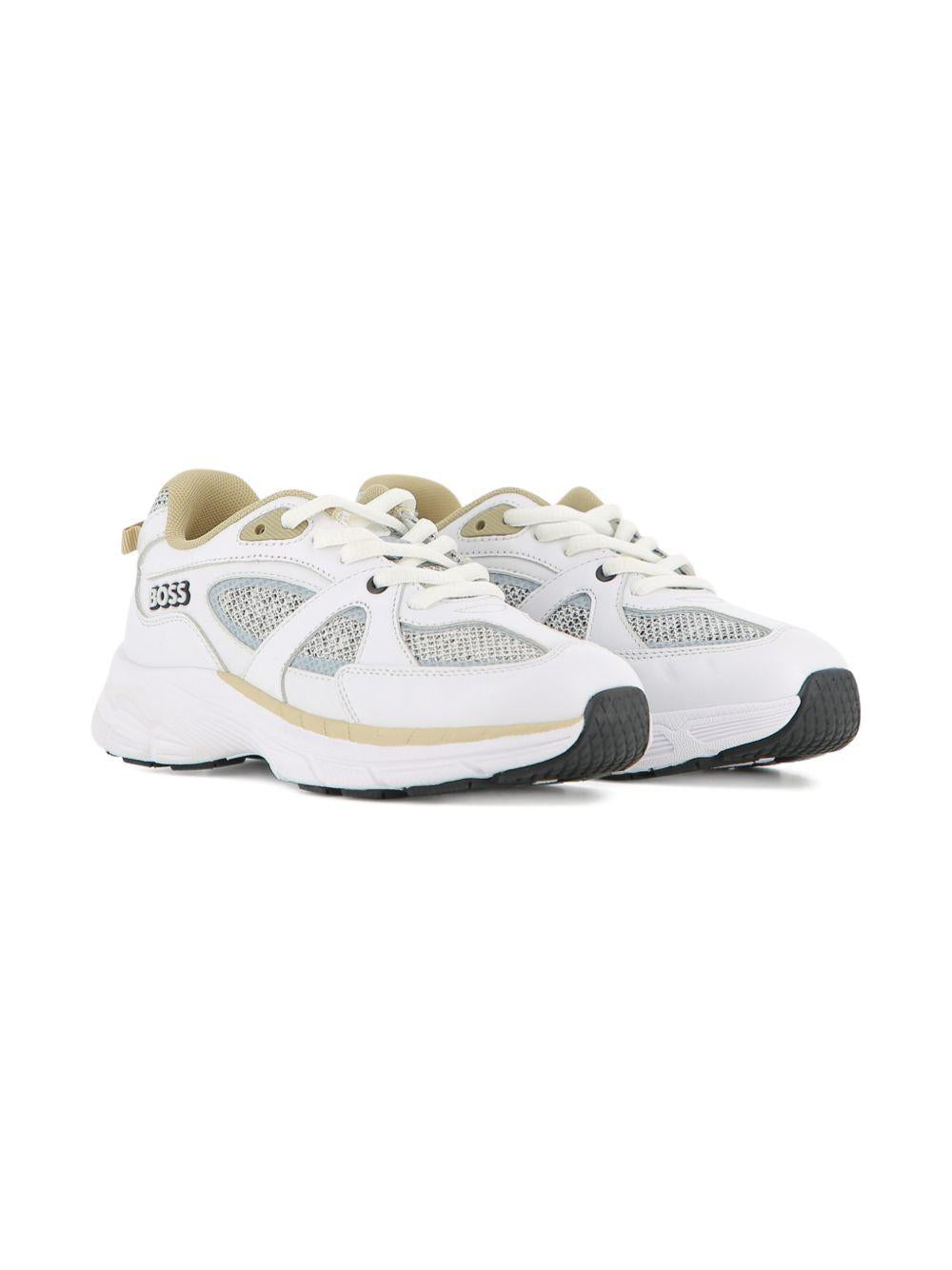 Sneakers con inserti mesh J52815 10P BOSS KIDSWEAR 