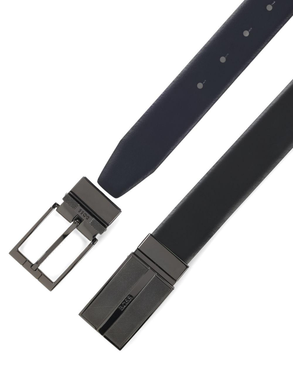 Cintura con fibbia texturizzata 50563955 004 BOSS 