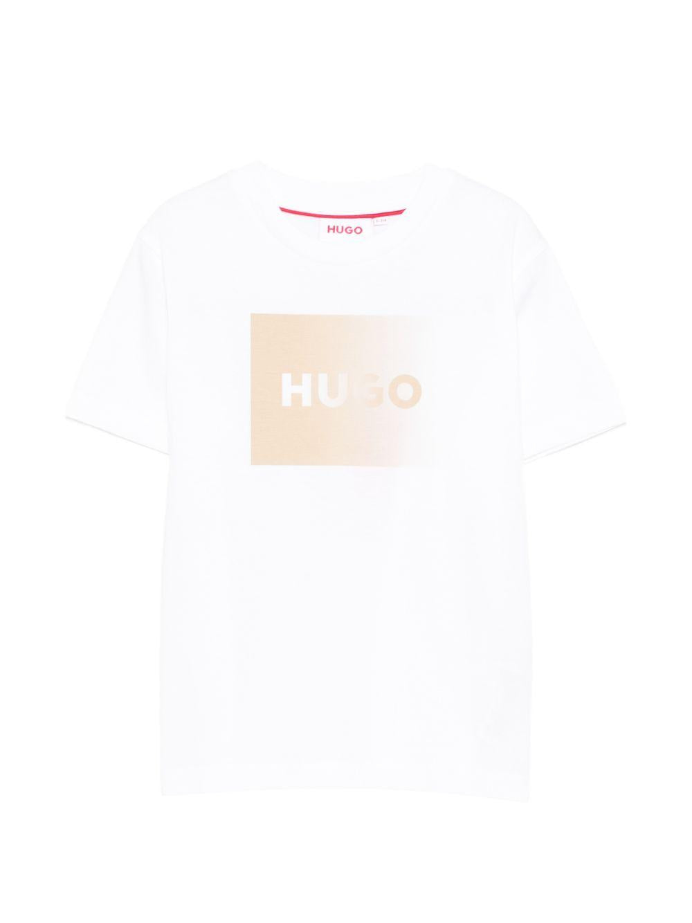 T-shirt con logo frontale G01019 10P HUGO KIDS 