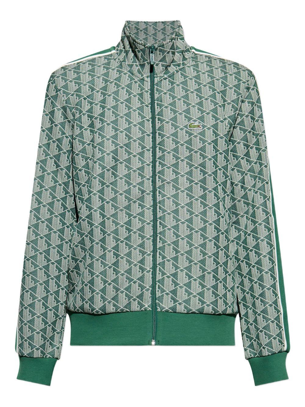 Felpa con zip e stampa geometrica SH1368 D1R LACOSTE 